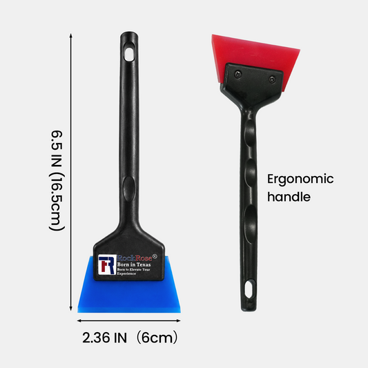 RockRose Agile Handle Mini Squeegee – Vinyl Wrap, Window Tint & PPF Application Tool (3-Pack)