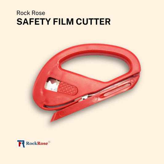 Rockrose Professional Safety Film Cutter for Safe Film Installation - Wrapping Paper Cutter Tool with Built-In Safety Shield for Hand Protection - Vinyl Wrap Cutter with Stainless Steel Blade