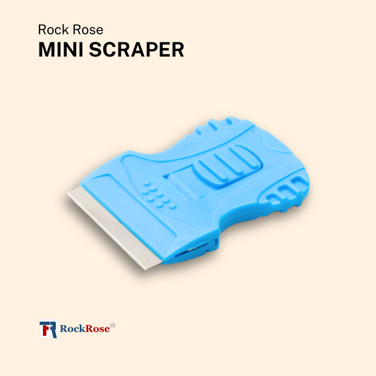 Mini Scraper Holder for 1" Razor Blade - Glass Cleaning and Glue Removal Tool with Comfort Grip Handle (Pack 3 Units)