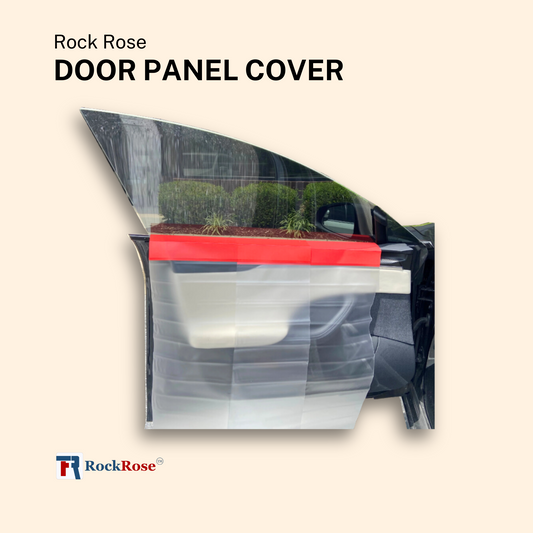 Rockrose Door Panel Cover for Application of Car Window Film Tint - Polyethylene Terephthalate Material Waterproof Cover to Protect Interior from Scratches & Dirt - Car Door Cover with Velcro Feature