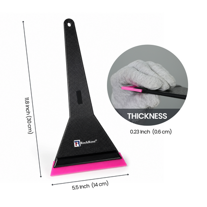 RockRose Long Handle Window Tint Squeegee – Professional Car Tint Tool for Automotive Glass Film, PPF, Vinyl Wrap & Bubble Removal