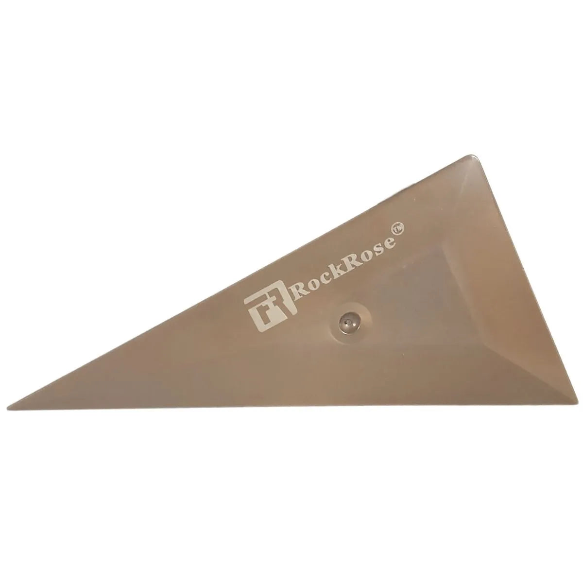 Triangular tool with 'RockRose' branding on a white background