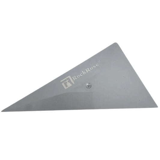 Metal triangle tool with 'RockRover' branding on a white background