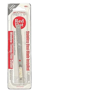 Rockrose Red Dot Knife with Snap Off Blade - Lightweight Utility Knife Blades for Precision Cutting - Stainless Steel Cutting Blade with Locking Feature - NT Pro Red Dot Knife