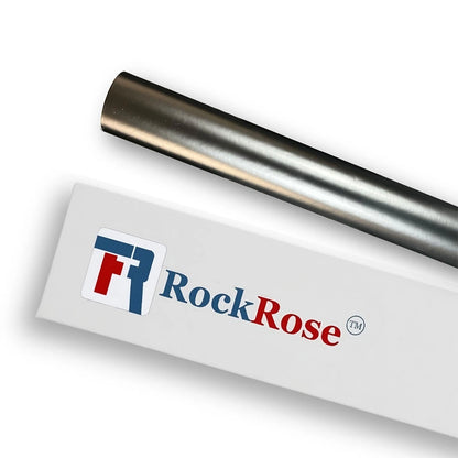 Rockrose logo with matte elegant black vinyl wrap on beige background