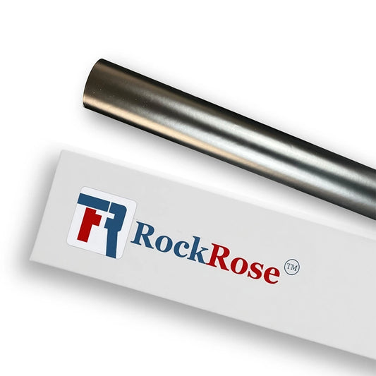 Rockrose logo with matte elegant black vinyl wrap on beige background