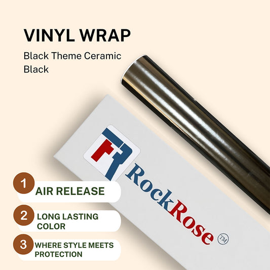 RockRose Vinyl Wrap Black Theme Ceramic Black