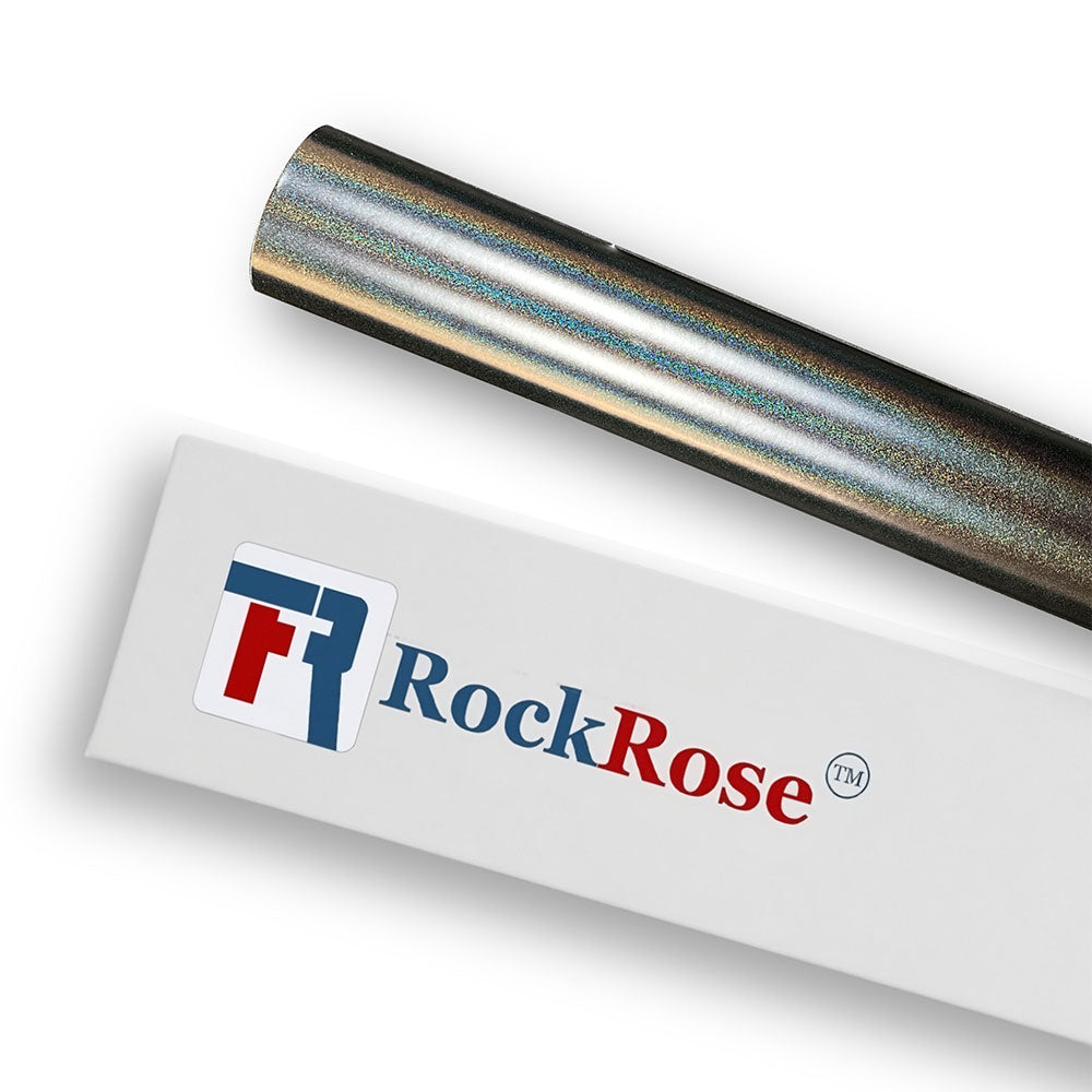 RockRose Vinyl Wrap Colorful Laser Matte Black