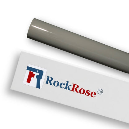 RockRose Ultra-Gloss Vinyl Wrap - Car Wrap Film for Interior Applications - Air Release Feature Vehicle Wrap Vinyl - UV Resistance Adhesive Back Automotive Vinyl - Gainsboro Nardo Gray