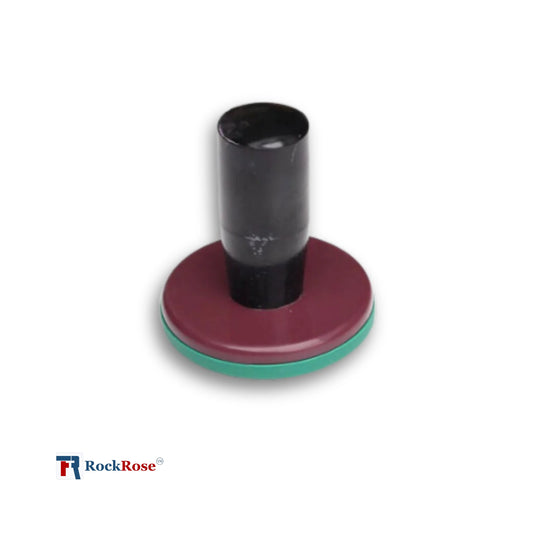 Black Vinyl Wrap Magnet Tool tool with red and green sanding disc on a white background, featuring RockRose branding.