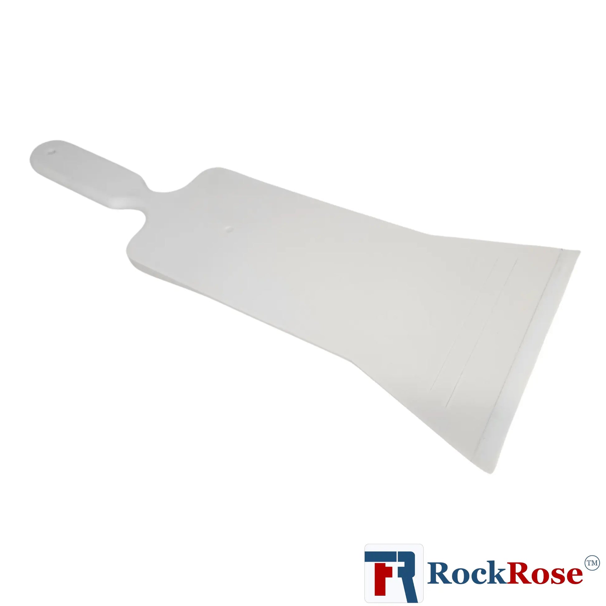 White squeegee tools on a white background with RockRose logo.