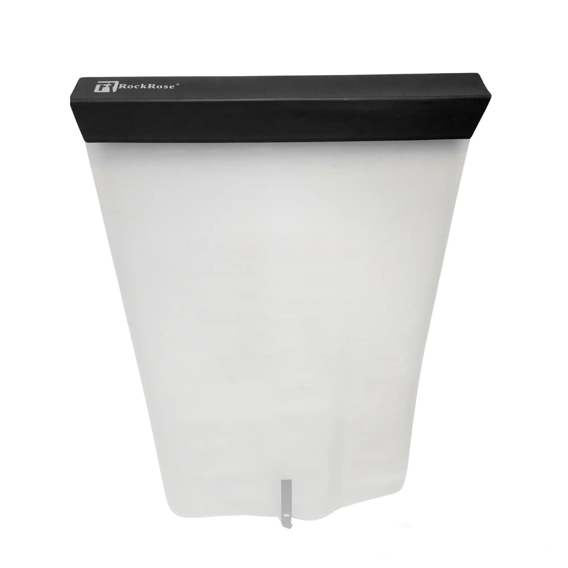 black and clear plastic door panel protector with 'RockRose' branding on a white background