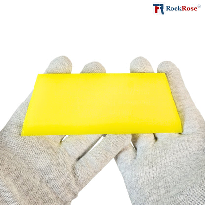 RockRose 5" Bevel Blade Squeegee Tool for Car Cleaning & Detailing - Comfortable Grip Hand Squeegee for Car Windows Tinting - Car Window Hand Squeegee for Vinyl Wrap Installation - Yellow