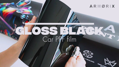 RockRose Armorix Ultra Gloss Black PPF – 7.5Mil Self-Healing TPU Paint Protection Film for Cars (Scratch, UV & Chip Resistant Wrap)