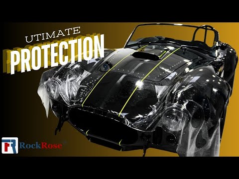 gloss black PPF close-up installation process