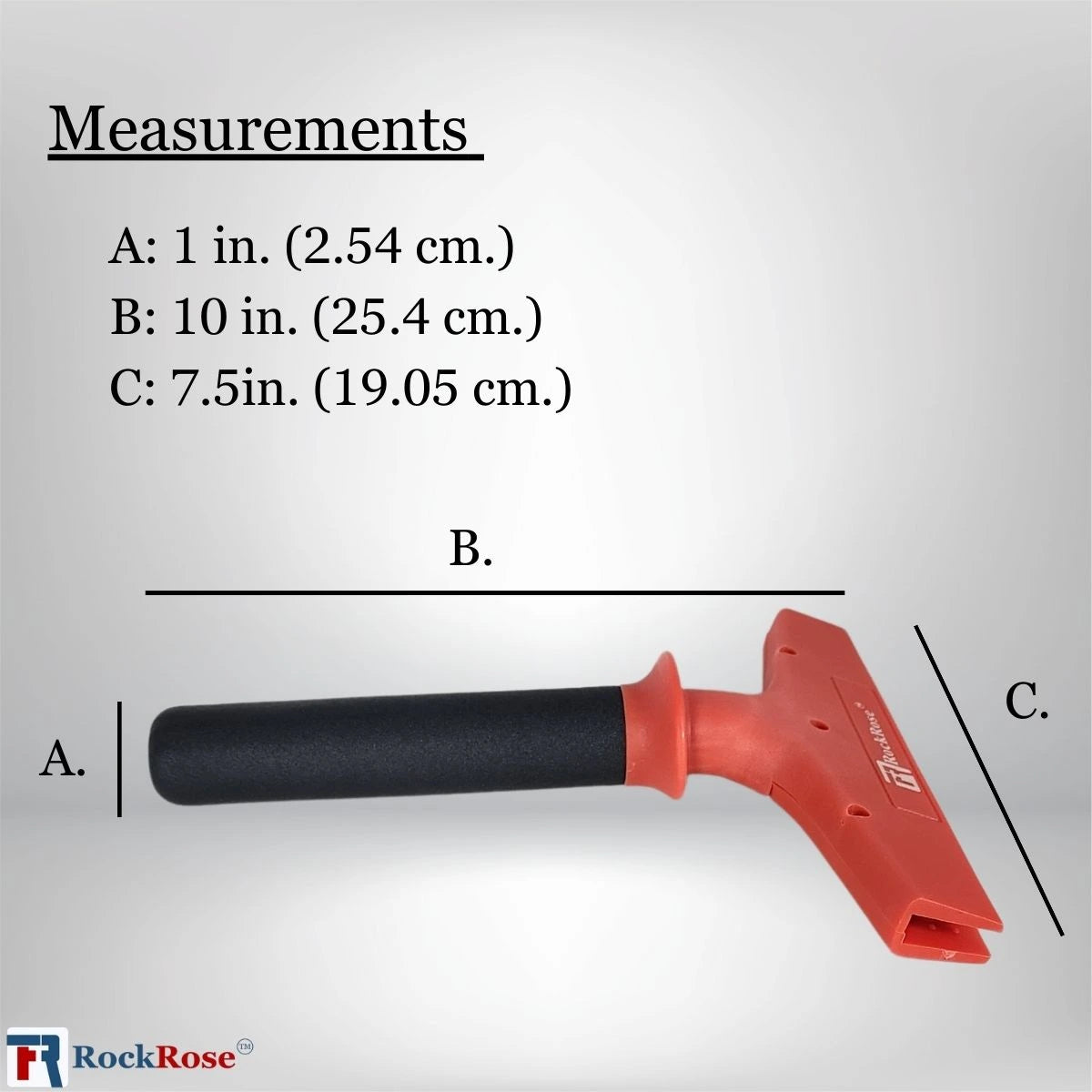 8″ Big Mouth Squeegee Handle – Durable Vinyl, Window & PPF Tool Grip