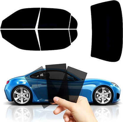 RockRose All Window Computer Customized Pre-Cut Nano Ceramic Car Window Tint Kit Heat & UV Block Professional Window Tint for Cars Adhesive Film (All Back Windows Only)