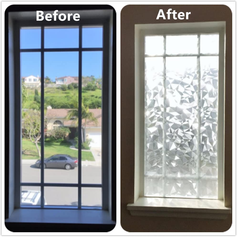 RockRose™ Cut Glass Anti-UV Privacy Window Film