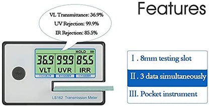 RockRose™ LS162 Window Tint Solar Film Transmission Meter