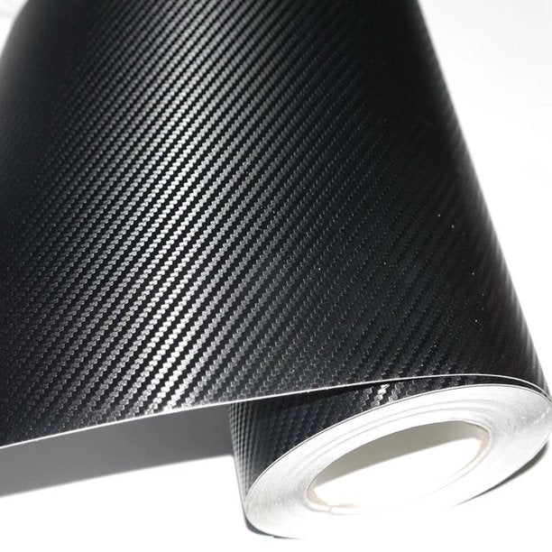 RockRose 3D Matte Black Carbon Fiber Vinyl Wrap