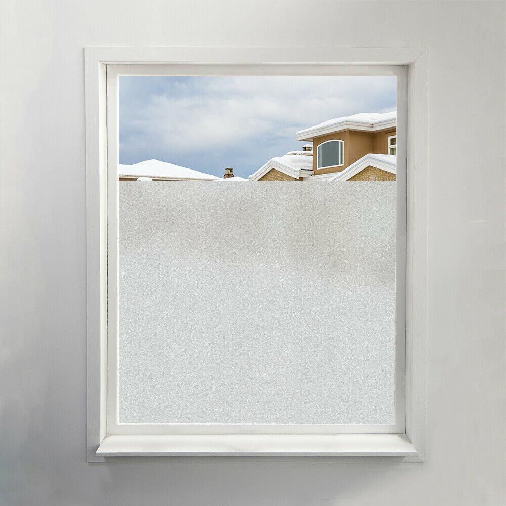 Rockrose Lightly Frosted Window Privacy Film for Functionality and Aesthetics - Premium Material Frosted Vinyl Window Tints to Hide Visibility - Frosted Film for Windows with Self-Adhesive Feature