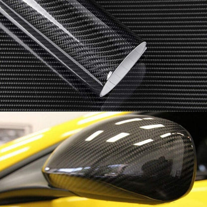 Rockrose 7D Carbon Fiber Vinyl Wrap with Twill Weave Style - Carbon Fiber Vinyl Wrap for Cars with Air Release Feature for Installation - Self-Adhesive Vinyl Car Wrap