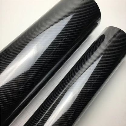 Rockrose 5D Carbon Fiber Vinyl Wrap with Self-Adhesive Back - Carbon Fiber Vinyl Wrap for Cars with Air Release Feature for Installation - Twill Weave Style Vinyl Car Wrap