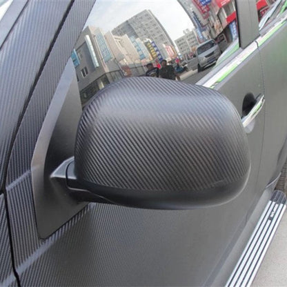 RockRose 3D Matte Black Carbon Fiber Vinyl Wrap