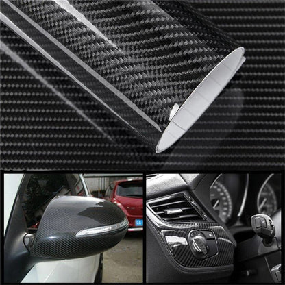 Rockrose 7D Carbon Fiber Vinyl Wrap with Twill Weave Style - Carbon Fiber Vinyl Wrap for Cars with Air Release Feature for Installation - Self-Adhesive Vinyl Car Wrap